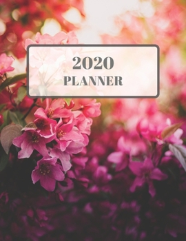 2020 Planner Weekly Monthly Pink flowers , Daily Agenda, Calendar 12 months large (8,5 x 11 in)  Pretty gift: Jan 1, 2020 to Dec 31, 2020: Weekly & ... Notebook Journal notes (Premium Planner 2020)