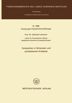 Paperback Farbzentren in Mineralen Und Synthetischen Kristallen [German] Book