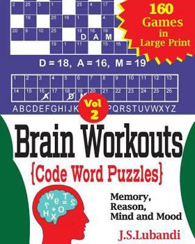 Paperback Brain Workouts (CODE WORD) Puzzles [Large Print] Book