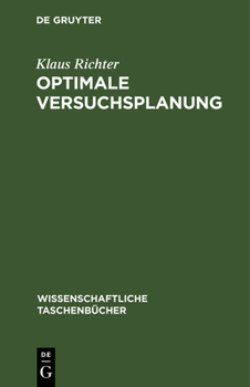 Hardcover Optimale Versuchsplanung [German] Book