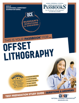 Paperback Offset Lithography (Oce-27): Passbooks Study Guide Volume 27 Book