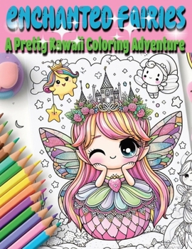 Enchanted Fairies: A Pretty Kawaii Coloring Adventure for Girls Ages 3-6 with 75 Adorable Fairy Illustrations: Fun and adorable fairies f