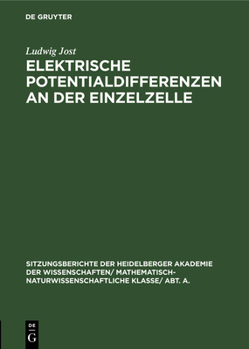 Hardcover Elektrische Potentialdifferenzen an Der Einzelzelle [German] Book