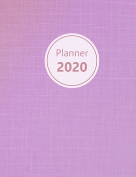 Planner 2020: Monthly and Weekly Planner. Week on 1 page. Start your week with weekly Focus, Tasks, To-Dos. Monday start week. 11.0" x 8.5" (Letter size) (Watercolor, purple design. Soft matte cover).