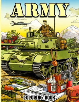 Army Coloring Book: Military Coloring Book featuring 50 Illustrations of Soldiers, Military Vehicles, Tanks, Trucks, Jet Fighters, Helicopters and More, Suitable for All Ages, Color & Relax