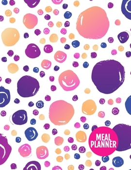 Meal Planner: Pretty 52 Weeks Pages for Tracking and Planning your Meals, Grocery Shopping List, Food Planner Prep Book | Large 8.5 x 11 Inch | 110 Pages - Product # 222012