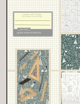 Paperback Graph Paper Notebook: Quad Ruled, Grid Paper Notebook, Graph Paper Composition Books (Large 8.5" x 11") Ivory Book