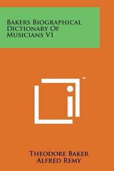 Paperback Bakers Biographical Dictionary of Musicians V1 Book