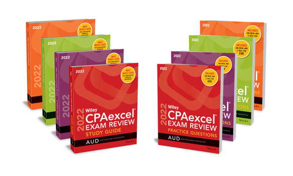 Paperback Wiley's CPA 2022 Study Guide + Question Pack: Complete Set Book