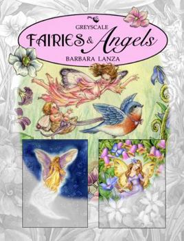 Paperback Fairies & Angels: A Greyscale Fairy Lane Coloring Book