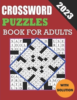 Paperback 2023 Crossword Puzzles Book For Adults With Solution Book