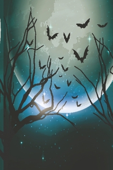 Moon notebook turquoise: spooky moon notebook