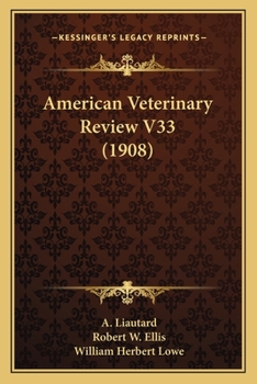 Paperback American Veterinary Review V33 (1908) Book