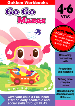 JP Oversized Go Go Mazes 4-6 (Gakken Workbooks) Book