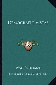 Paperback Democratic Vistas Book