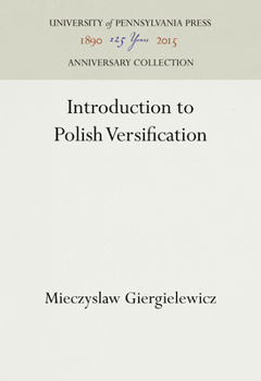 Hardcover Introduction to Polish Versification Book