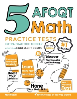 Paperback 5 AFOQT Math Practice Tests: Extra Practice to Help Achieve an Excellent Score Book