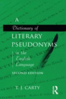 Hardcover A Dictionary of Literary Pseudonyms in the English Language Book