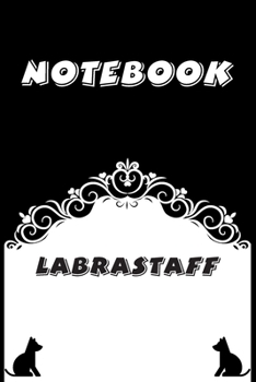 Labrastaff Notebook : Black and White notebook , Decorative Journal for Labrastaff Lover: Notebook /Journal Gift,Black and White,100 pages, 6x9, Soft cover, Mate Finish