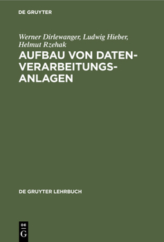 Hardcover Aufbau von Datenverarbeitungsanlagen [German] Book