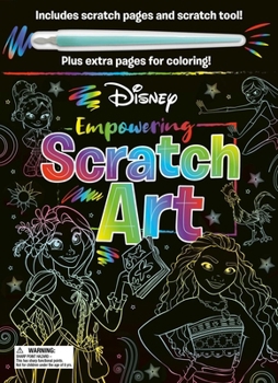 Paperback Disney: Empowering Scratch Art: With Scratch Tool and Coloring Pages Book