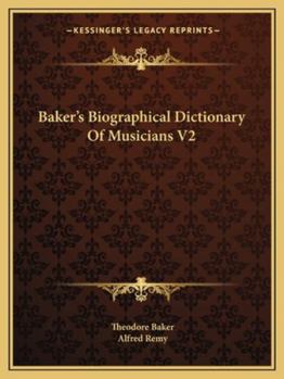 Paperback Baker's Biographical Dictionary Of Musicians V2 Book