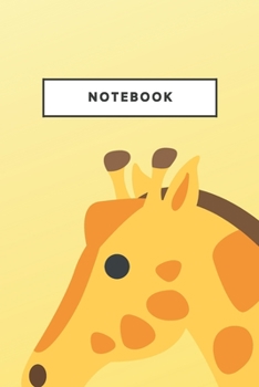 Paperback Notebook: Giraffe Yellow Color Notebooks And Journal Soft Cover Lined Animal Pet Composition Book Planner Diary Book