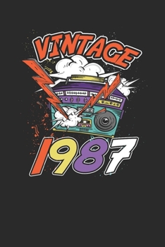 Vintage 1987: Graph Paper Notebook – Birthday Gift or Anniversary Gift Idea