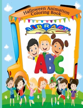 Paperback Halloween animation Coloring Book: Coloring pages With 50 questions Book