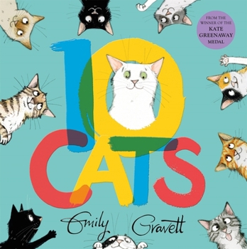 Paperback 10 Cats: A chaotic colourful counting book
