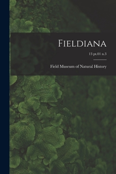 Paperback Fieldiana; 13 pt.01 n.3 Book