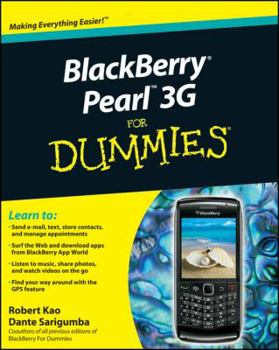 Paperback BlackBerry Pearl 3G for Dummies Book