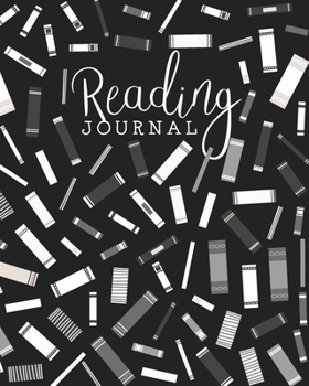 Reading Journal: Log, Track, Rate, Review Books Read Diary | Record Favourite Reads and Authors, List Books to Read - Black, White, & Grey Book Pattern