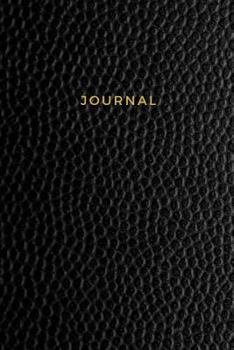 Black Gold Journal: Leather Style Minimalist Planner, 132 Lined Pages Notebook, Diary, College Ruled Composition Book, 6x9 Soft Cover
