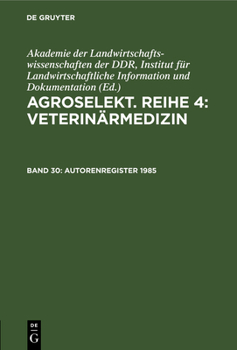 Hardcover Autorenregister 1985: (Hefte 1-12) [German] Book