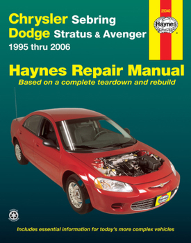 Paperback Chrysler Sebring, Dodge Stratus & Avenger 1995 Thru 2006 Haynes Repair Manual Book
