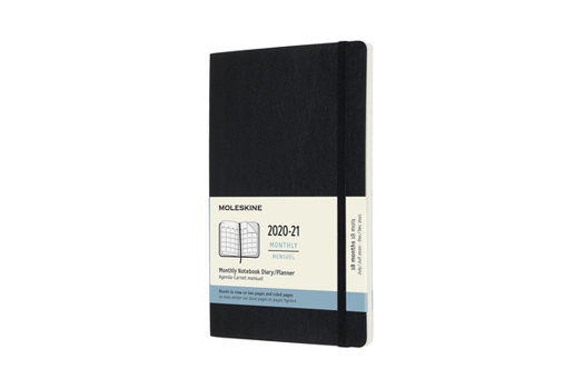 Calendar Moleskine 2020-21 Monthly Planner, 18m, Large, Black, Soft Cover (5 X 8.25) Book
