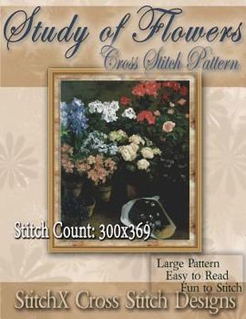 Paperback Study of Flowers Cross Stitch Pattern Book