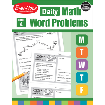 Paperback Daily Word Problems, Grade 4 Book