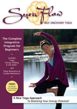 DVD Sura Flow Yoga: Complete Beginners Program Energy Healing Book