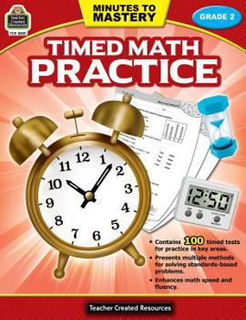 Paperback Minutes to Mastery-Timed Math Practice Grade 2 Book