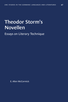 Paperback Theodor Storm's Novellen: Essays on Literary Technique Book