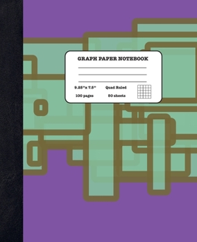 Graph Paper Notebook Quad Ruled 5x5: Algebra and Maths - Composition Notebook for Girls Boys Students - cute blue brown Notebook for College