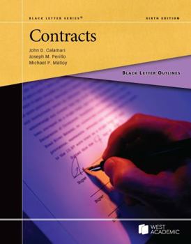 Paperback Black Letter Outline on Contracts (Black Letter Outlines) Book