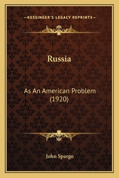 Paperback Russia: As An American Problem (1920) Book