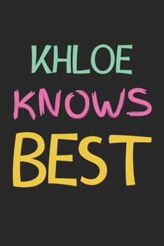 Paperback Khloe Knows Best: Lined Journal, 120 Pages, 6 x 9, Khloe Personalized Name Notebook Gift Idea, Black Matte Finish (Khloe Knows Best Jour Book
