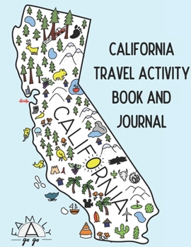 Paperback California Travel Activity Book and Journal Book