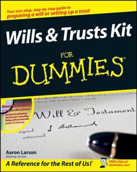 Hardcover Wills and Trusts Kit for Dummies [With CDROM] Book