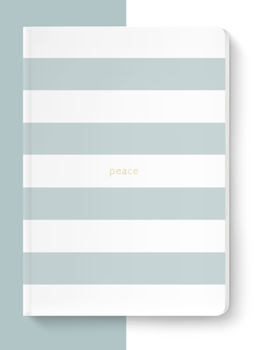 Paperback Spirit Stationery Striped A5 Notebook: Dusty Blue Book