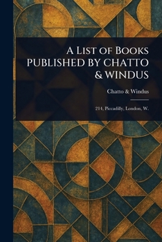 Paperback A List of Books PUBLISHED BY CHATTO & WINDUS Book